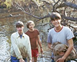 Jon, Mike, Bill collecting on the river.