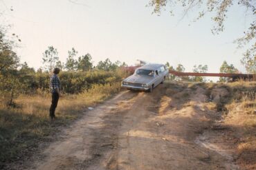 Mike directs Dad along the rough river trail in our 1968 Ford Galaxy station wagon. I later acquired it and named it Conquistador.